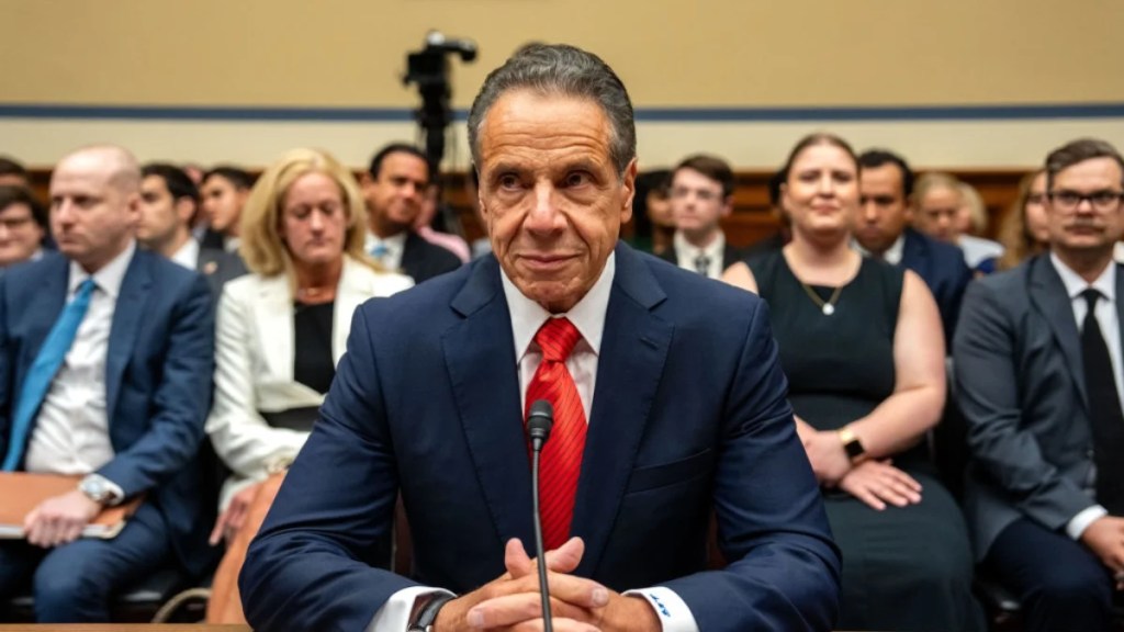 Former New York Governor Andrew Cuomo arrives to testify before the Select Subcommittee on the Coronavirus Pandemic in the Rayburn House Office Building at the U.S. Capitol on September 10, 2024