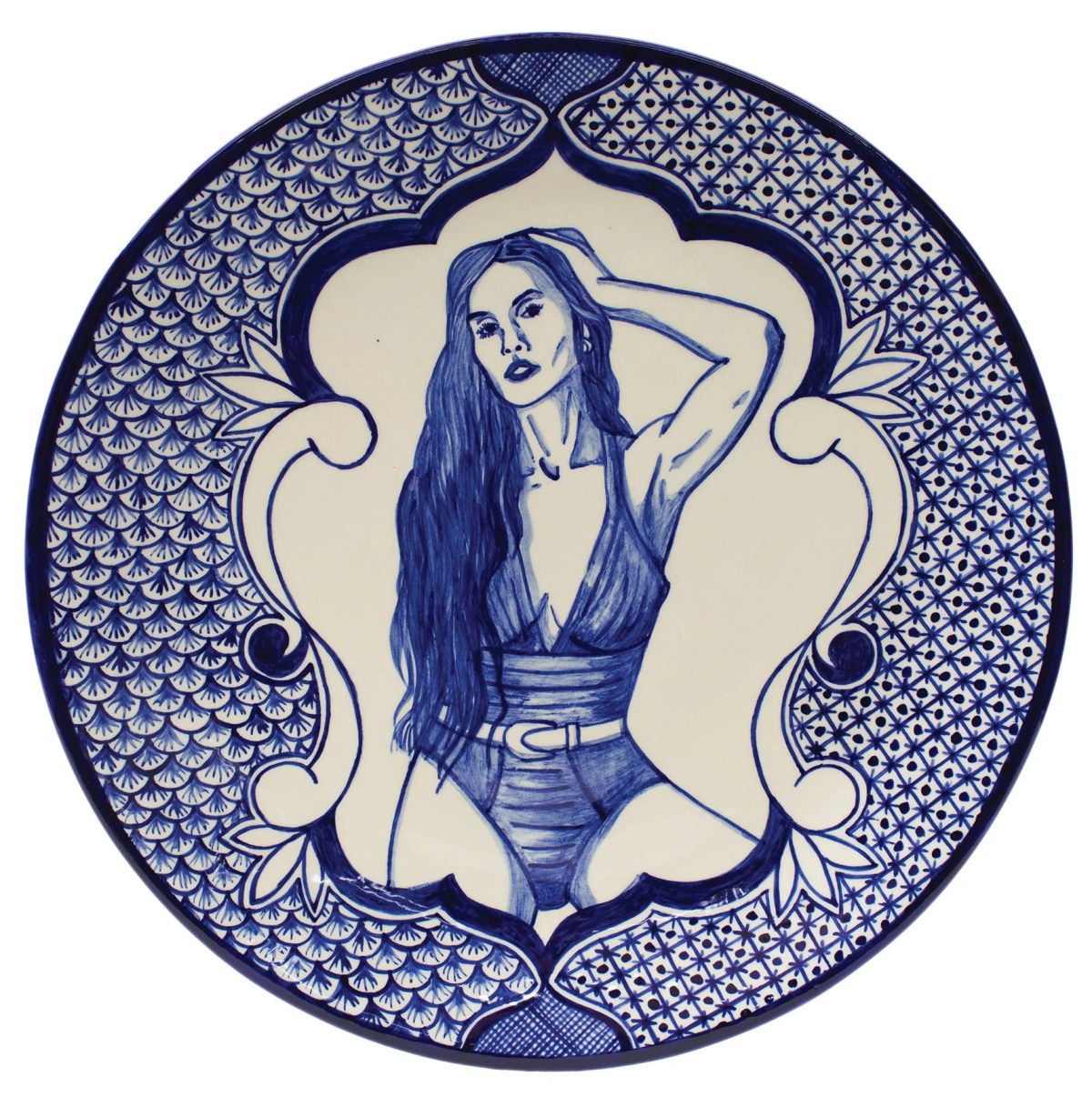 Substance (2024) Hand-painted ceramic plate