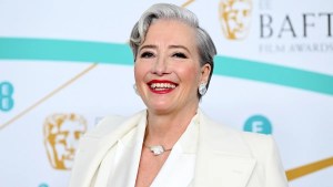 Emma Thompson attends event at the EE BAFTA Film Awards 2023 at The Royal Festival Hall on February 19, 2023 in London, England