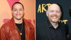 Pete Davidson (Credit: Bruce Glikas/WireImage) and Bill Burr (Credit: Bruce Glikas/WireImage)