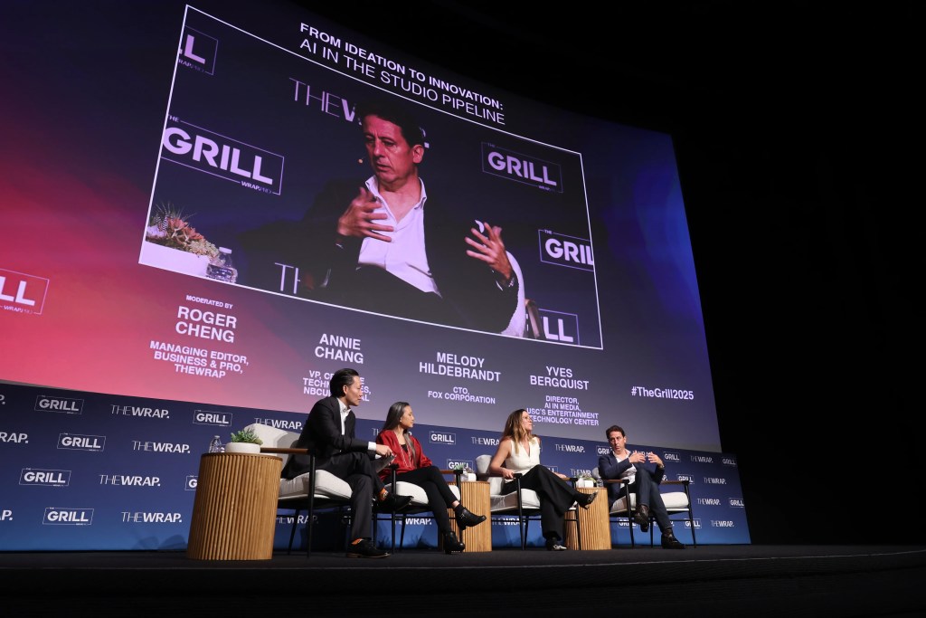 Roger Cheng, Managing Editor, Business & PRO, TheWrap, Annie Chang, VP, Creative Technologies, NBCUniversal, Melody Hildebrandt, CTO, Fox Corporation
Yves Bergquist, Director, AI in Media, USCâs Entertainment Technology