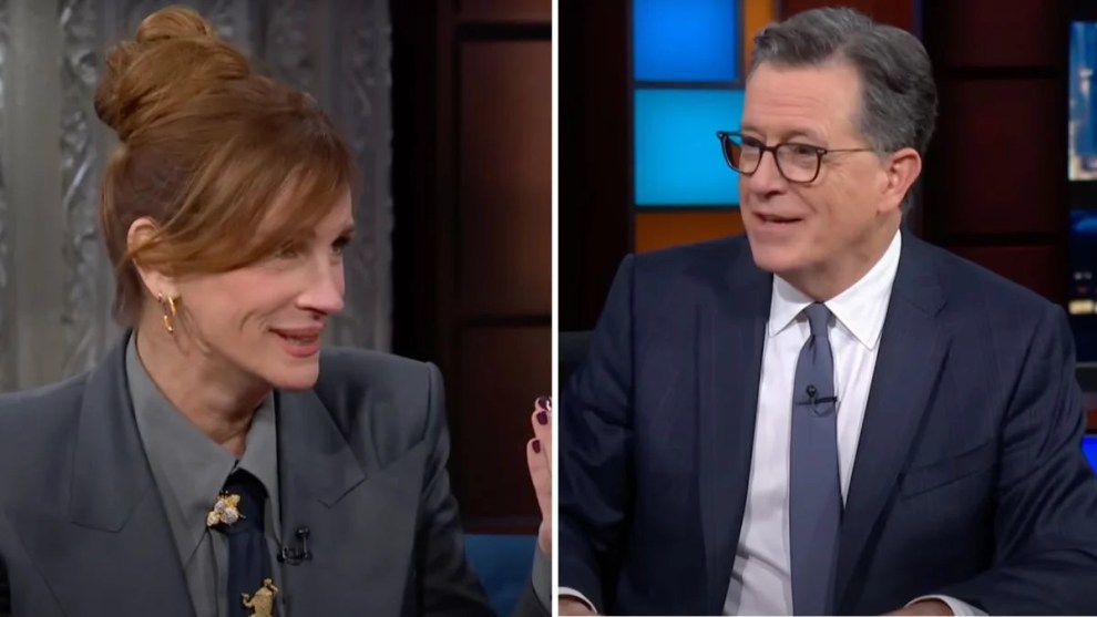Julia Roberts on "The Late Show with Stephen Colbert" (Credit: CBS)