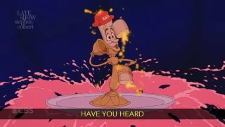 Colbert Mocks Disney for Suspending Kimmel With ‘Be Our Guest’ Parody ‘Shut Your Trap’ | Video