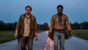 Cooper Hoffman and David Jonsson in "The Long Walk" (Credit: Lionsgate)