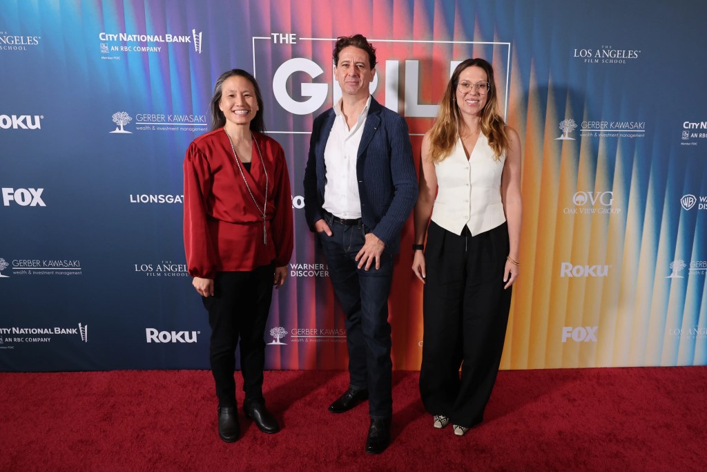 Annie Chang, VP, Creative Technologies, NBCUniversal,
Yves Bergquist, Director, AI in Media, USCâs Entertainment Technology Center, and Melody Hildebrandt, CTO, Fox Corporation