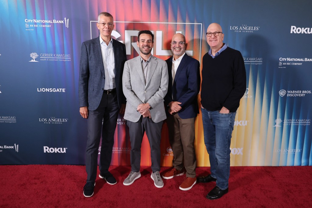 Andrew Cripps, Head of Theatrical Distribution, The Walt Disney Studios, Eduardo Acuna, CEO, Regal Cineworld
Jeff Goldstein, President of Global Distribution, Warner Bros. Pictures , and Greg Foster, Owner & Principal, Foster + Crew