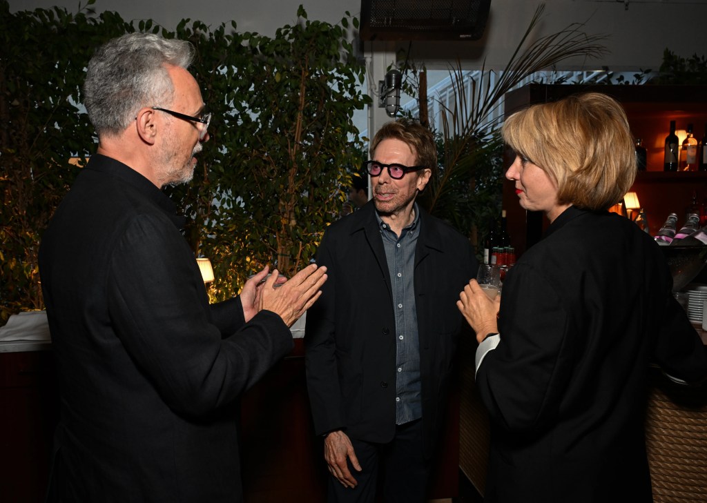 Edward Menicheschi, President & COO, TheWrap, Jerry Bruckheimer, Award-Winning Producer "F1" , and Sharon Waxman, Founder & Editor-in-Chief, TheWrap