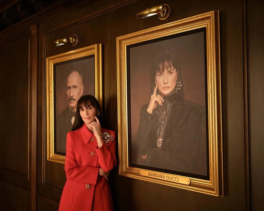 Demi Moore in a film still from The Tiger. Source: Gucci