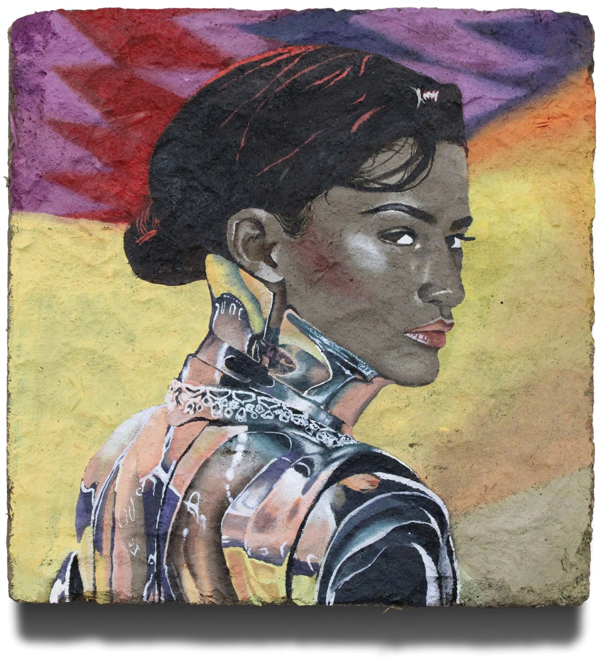 Zendaya in Mugler (2024) Acrylic on Adobe